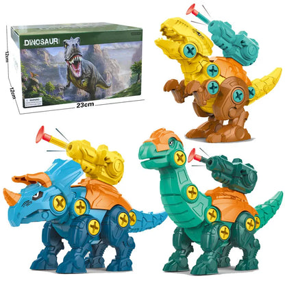 3 in1 DIY Screwing Dinosaurs Baby Toys For 3 Years Old Assembly Nuts Model Sets Safe Blocks Early Educational  Toddler for Kids.