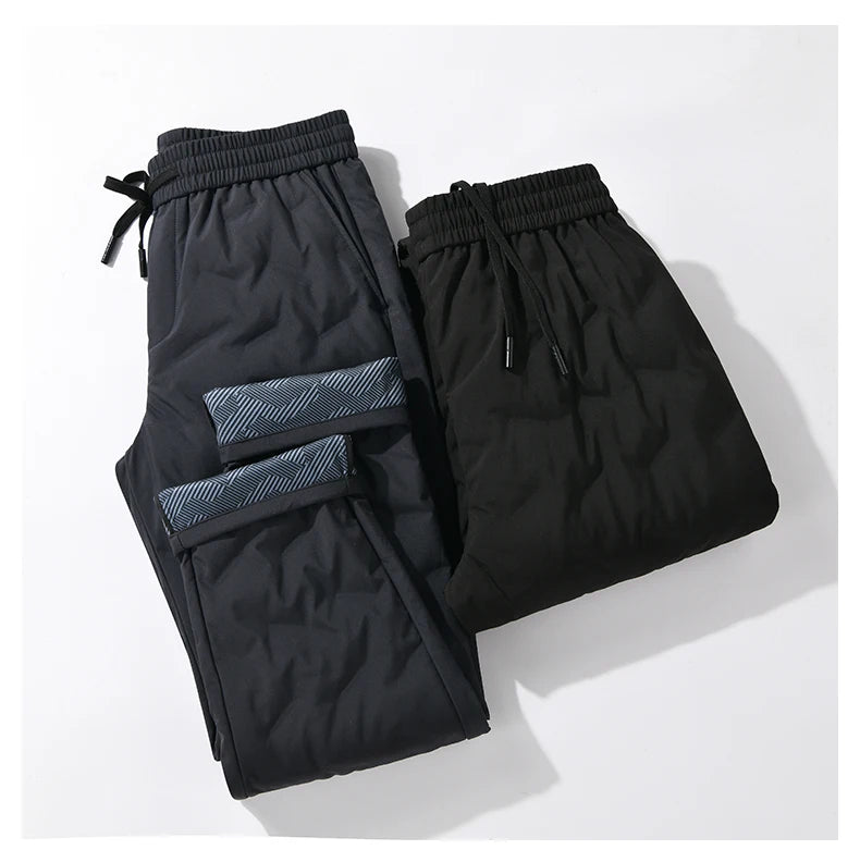 2024 Winter New 90% White Down Pants Men Thickened Warm Waterproof Casual Trousers Man Duck Down Padded Sweatpants Male Clothing.