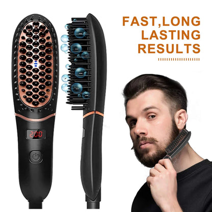 Hot Comb Beard Straightener Brush PTC Multifunctional Household Quick Beard Styler Hair Straightening.