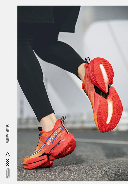 Marathon Air Cushion Herren Sport Laufschuhe Atmungsaktive leichte Damen Bequeme sportliche rutschfeste Carbon Plate Sneakers