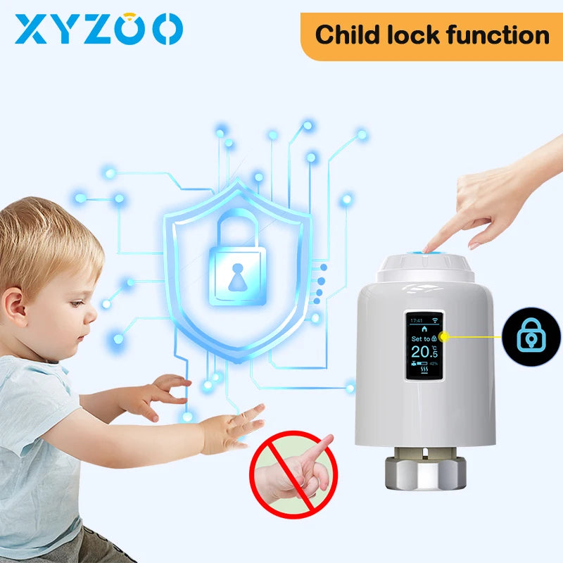 WiFi/Ble/Zigbee Tuya Smart TRV Radiator Actuator Valve Thermostatic Radiator Valve Temperature Controller Alexa Google Home.