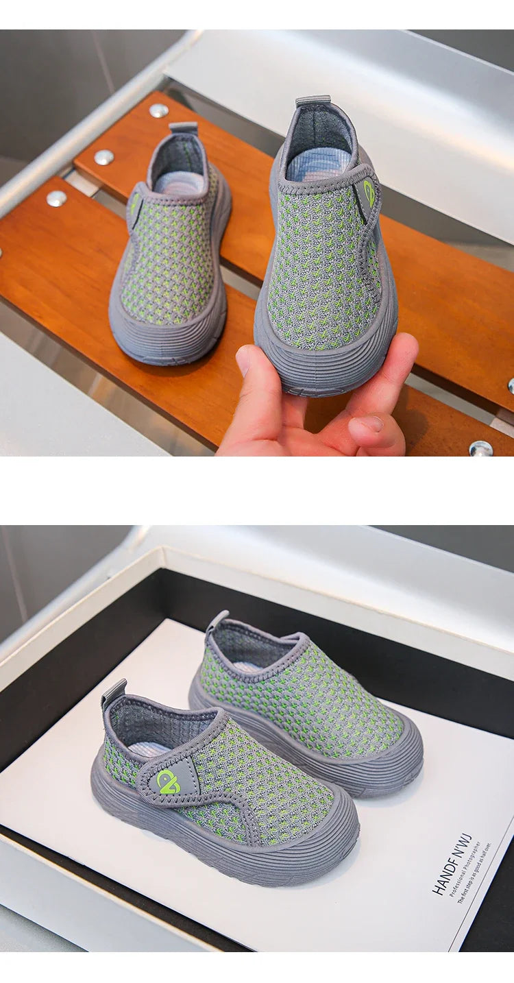 Students Casual Shoes Mesh Breathable Children Tennis Shoes Soft Bottom Comfortable 2025 New Fashion Kids Sports Shoes Non-slip.