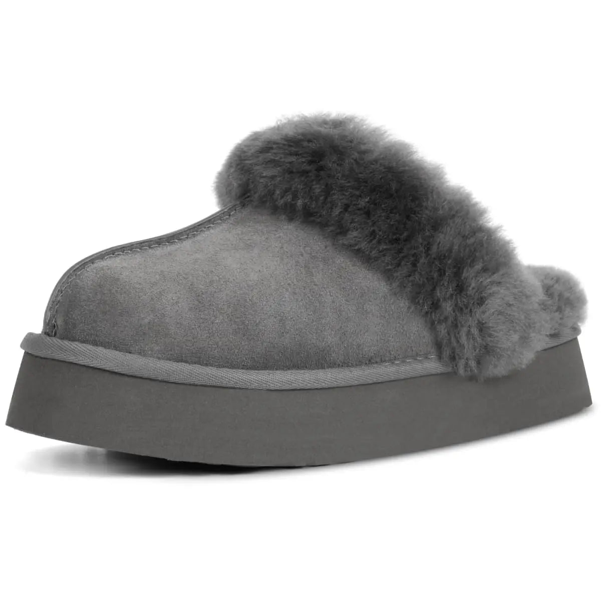 Crestar Women's Platform Fuzzy Slippers New Lady Winter House Slipper Thick Soles Warm Fuzzy Shoes Indoor Outdoor Cotton Shoes.