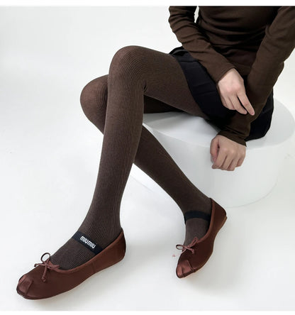 30% Wool Women Pantyhose Autumn Winter Comfortable Tights Girls Basic Bottom Leggings Long Stockings Black White Brown Grey