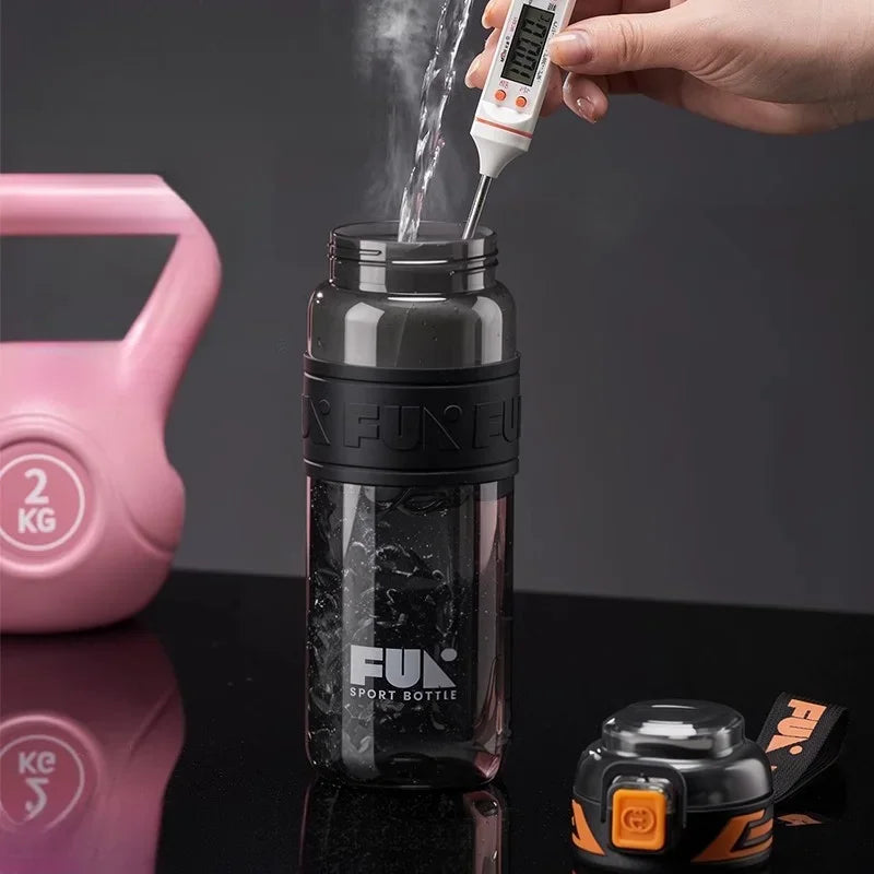Portable Sports Water Cup For Men Tritan Material One Key Open Cover Fitness Cups High Temperature Seal Leakproof Kettle.