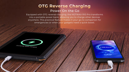 HOTWAV R10 Pro Rugged Tablet Android 14 10.1'' HD+ 13MP Camera Pad 10800mAh Battery 8GB 256GB 8-core OTG Charging Tablet PC.