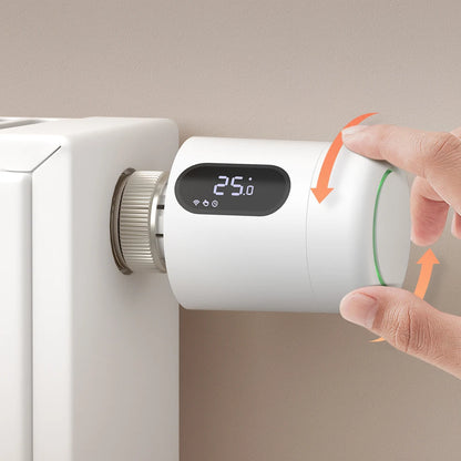 AVATTO 1~6PCS Tuya ZigBee TRV Thermostatic Valve,Smart Thermostat Radiator Actuator With Ambient Light,Alexa Google Home Alice.