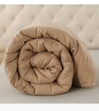 2025 new thickened polished camel hair quilt winter quilt student spring and autumn universal warm quilt in all seasons