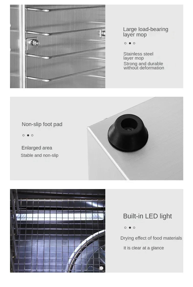 Food Dehydrator Home Fruit Digital Temperature Air Dryer Vegetable  Meat Medicinal Materials Smart Commercial Food Dehydrator