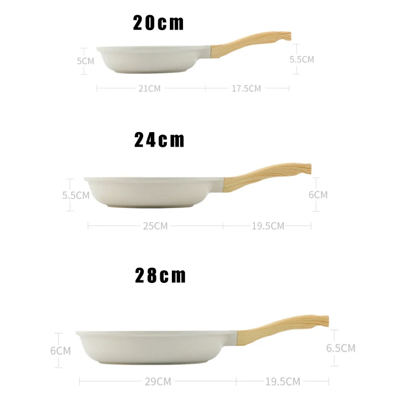 Durable Frying Pan Wok Pan Non-stick Ceramic Pot Induction Gas Stove Universal Cookware Steak Cooking Saucepan Nonstick Pan.