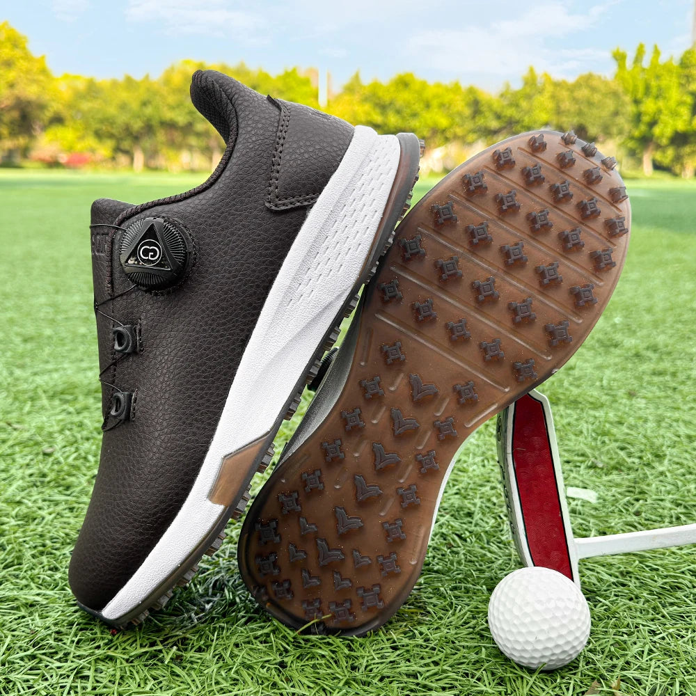 2025 New Men's and Women's Golf Shoes Outdoor Professional Training Golf Nailless Anti Slip Leisure Walking Shoes.