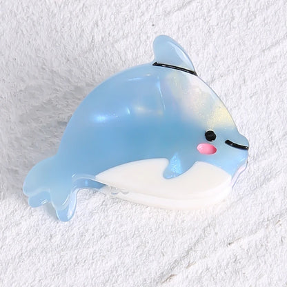 Acetate Ocean Animal Hair Clips for Women Non-Slip Summer Beach Accessories Crab Starfish Whale Multi-Pack Gifts.