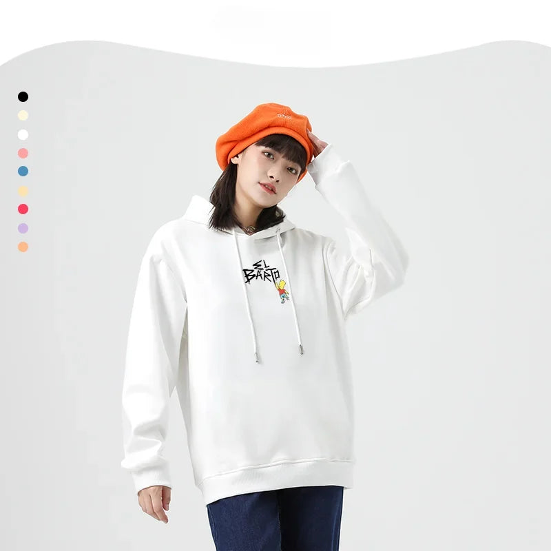 Bart Simpson Pullover 2025, neu, beliebt, The Simpsons Family-Kleidung, mit Kapuze, amerikanisches Nischenpaar, bequemes Design, Anime-Hoodie.