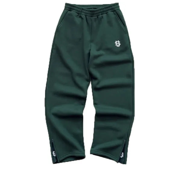 Men Sweatpants Y2k Vintage Loose Straight Pant Straight Pants Leg Zipper Embroidery Hip Hop Harajuku Casual Street Dance Trouser.