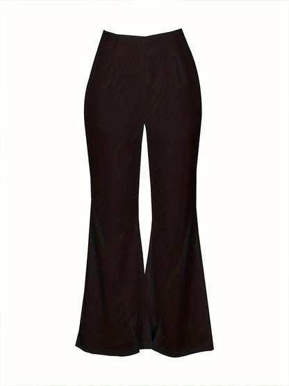 2024 Frühling/Sommer neue Damen Plus Size Flip Flops ausgestellte Hosen taillierte Schlitz hose 80er Jahre Party Yoga Hose.