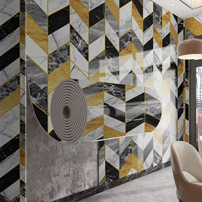 Self adhesive marble wallpaper PVC waterproof and stain resistant bedroom living room TV background wall decoration wall sticler