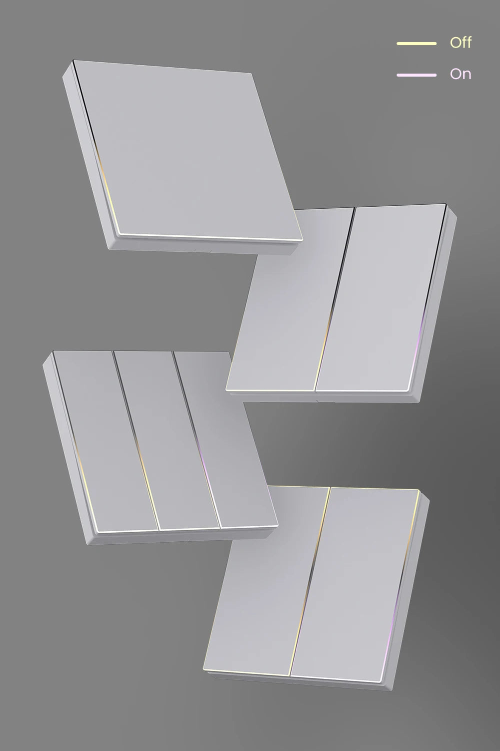 AVATTO Tuya WiFi/ZigBee EU Smart Licht Schalter 1/2/3/4Gang Taste Schalter mit Umgebungs Licht Funktioniert mit Alexa Google Home Alice.