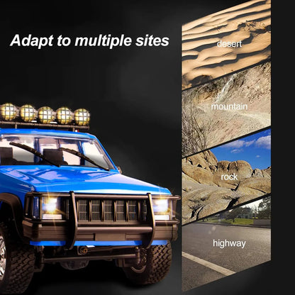 1:12 MN78 4WD Off-Road RC Car 2.4G Full Scale Short Truck With Headlights 280 Motor Real Scale Remote Control Toy Car Model.