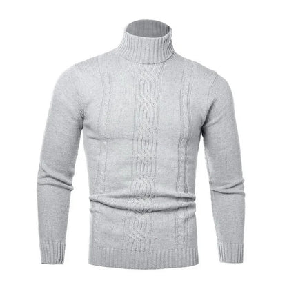 2025 Men's Warm Sweater Long Sleeve Turtleneck Sweater Retro Knitted  Pullover Sweaters.