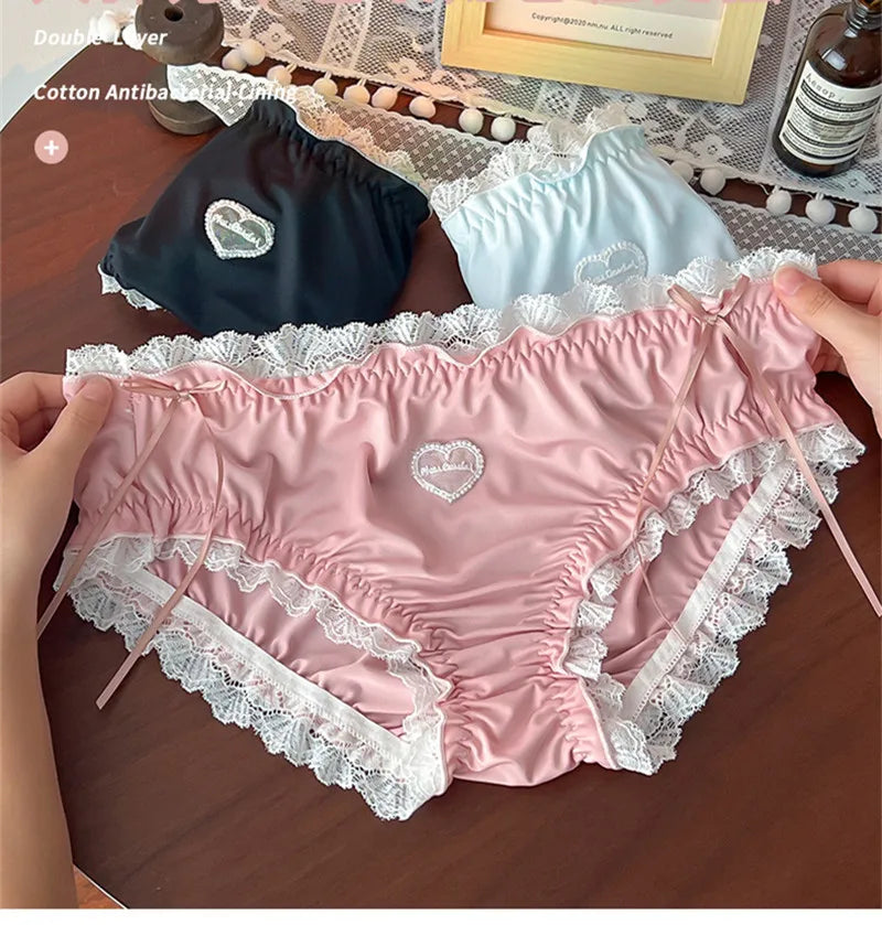 Sexy panties Plus size ropa interior femenina lace lenceria sweet calzones para mujer high elasticity underwear women Lingerie.