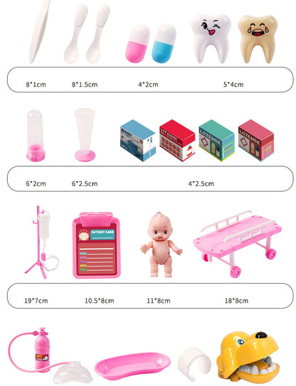 Children Doctor Play Set Simulation Nurse Toy Doctor Accessories for Kids Home Play Toys Doctor Set Toy Gift for Kids Boys Girls.
