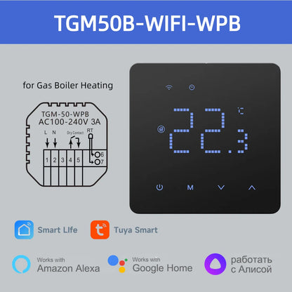 Beok Tuya Wifi Room Thermostat Underfloor Heating System Thermoregulator for Gas Boiler Electric Heating with Alexa Google Home