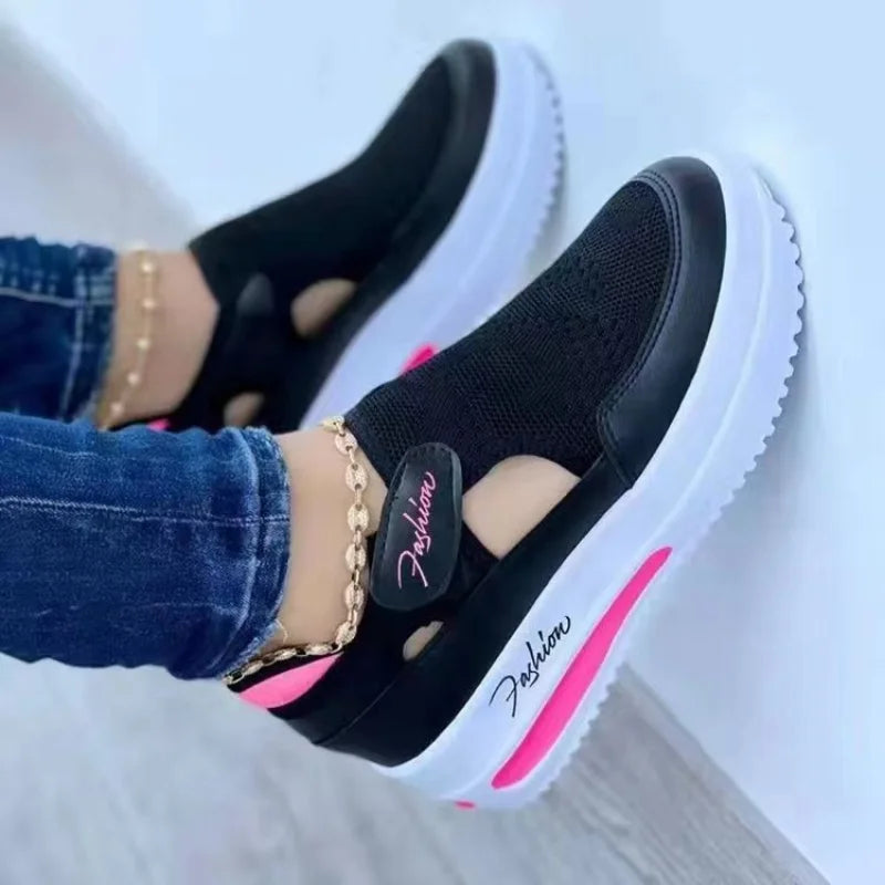 Sneakers Women Shoes Woman Tennis Shoes Canvas Shoe Female Casual Shoes Ladies Sport Shoes Platform Sneaker Hollow Out Shoes.