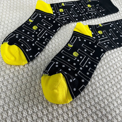 1 Pair Unisex Old School Game Sock Trendy Fashionable Suit In All Seasons For Daily Street.