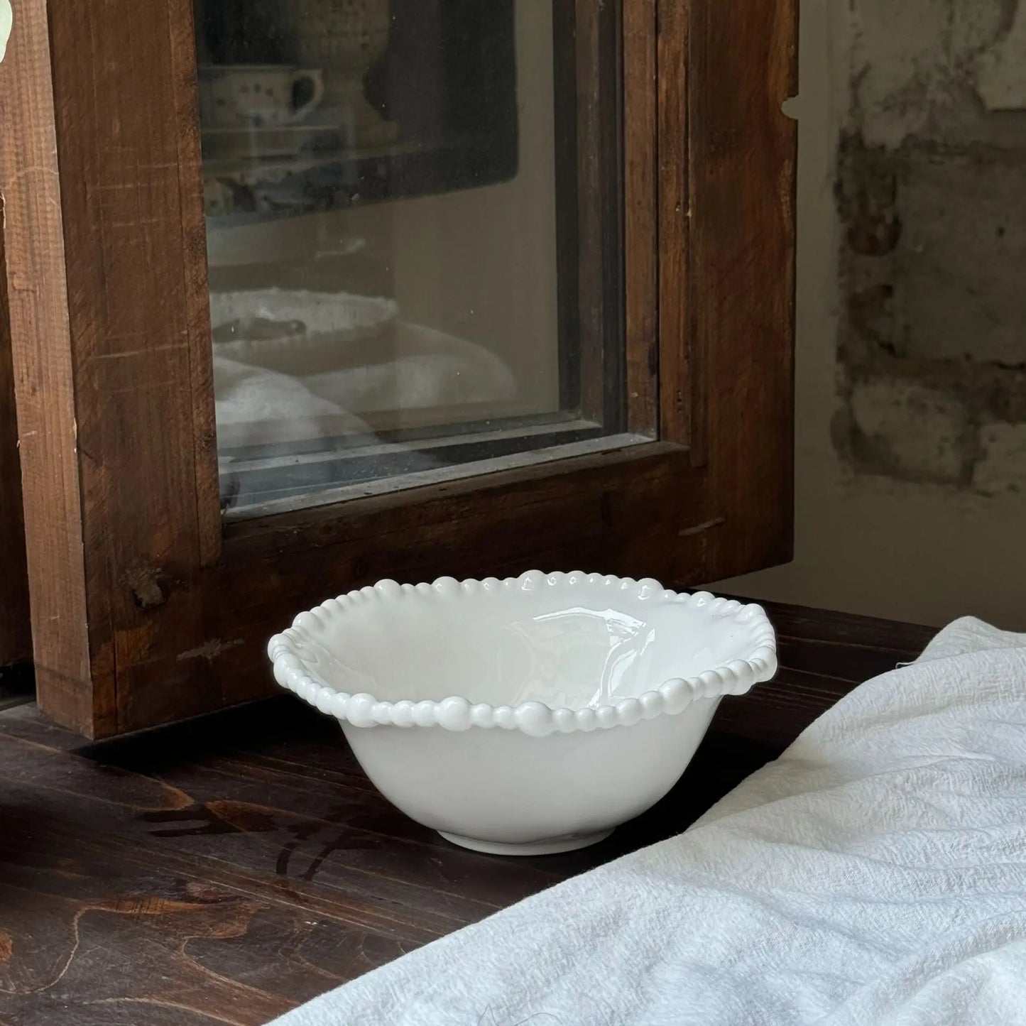 French Irregular Pearl Ceramic Plate Bead Bead Ceramic Plate Ceramic Bowl  Cup Dessert