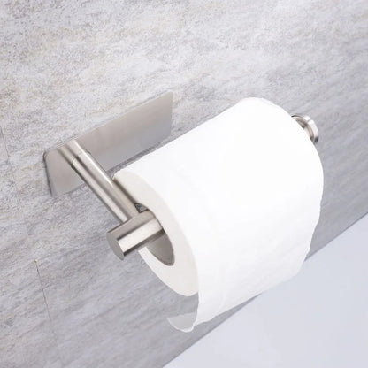 Papierhalter aus Edelstahl, weiß, selbstklebend, Wandhalterung, Ständer, Küche, Badezimmer, Toilettenpapier, Handtuch, Seidenrollenregal, gebürstetes Gold