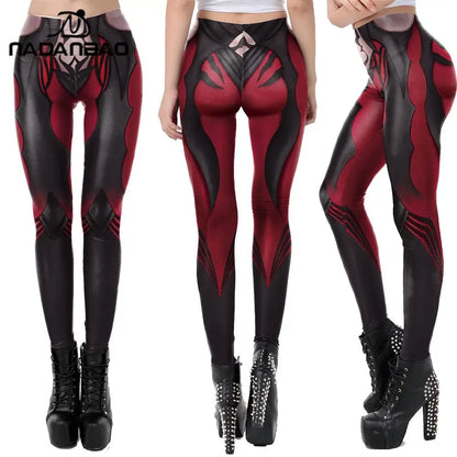NADANBAO Women Leggings Gothic Style Anime Printed High Quality Leggings Fashion Elastic Pants Sporting Fitness Yoga Pants.