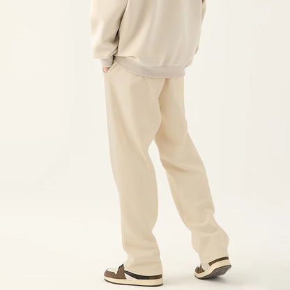 Men's Graphic Drawstring Waist Sweatpants, Regular Fit Casual Pocket Straight Leg Pants for Daily Wear, Men's Bottoms for Season.