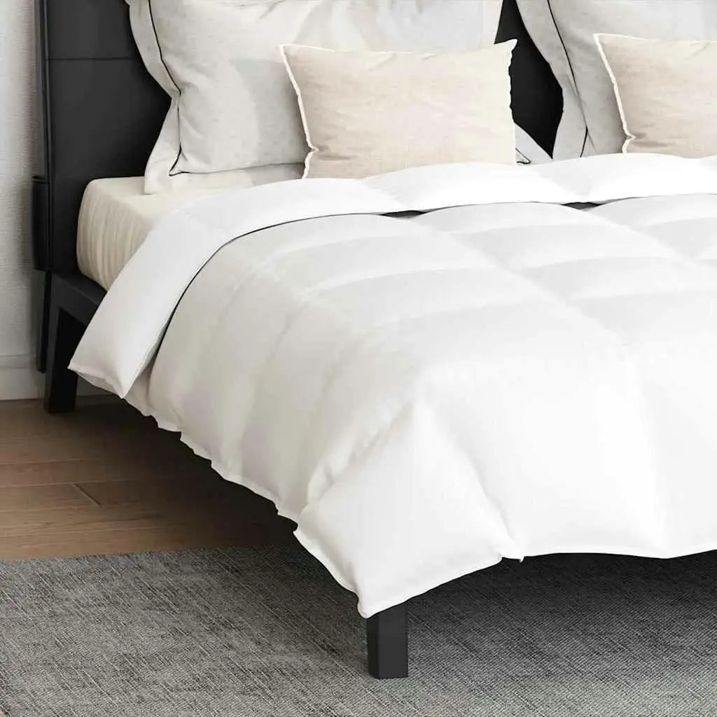 Cozy White Down Comforter Set with Two Pillows 3 Piece Bedding Set.