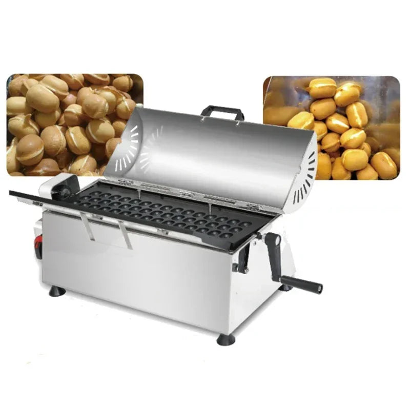 Commercial Japanese Baby Castellas Machine Sponge Cake Maker Non Stick Bubble Egg Waffle Maker Round Mini Cake Baker Iron Grill.