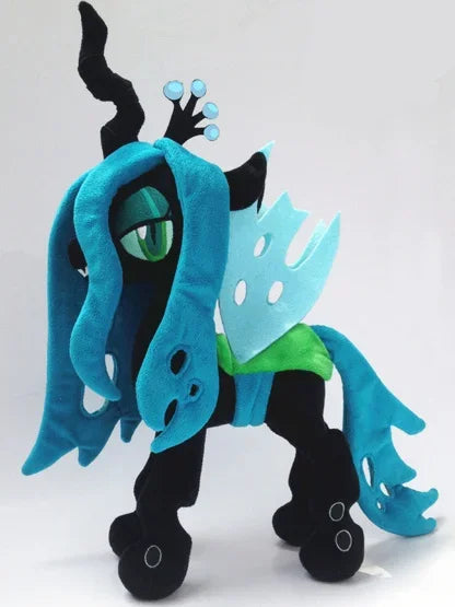 [ Funny ] Movies & TV 32cm little horse Queen Chrysalis plush toy high Quality soft PP cotton stuffed doll model baby kids toys.