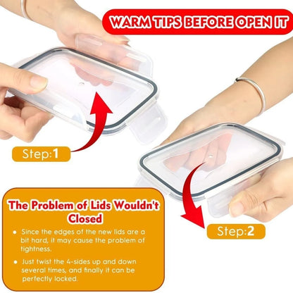 Airtight Food Storage Containers With Lids Thickened Transparent Square Jars For Kitchen Pantry Organization - Dry Food Cereal.