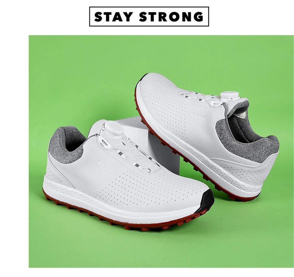 Breathable Luxury Golf Shoes Men Comfortable Outdoor Spikeless Golf Sport Training Sneakers Non-Slip Waterproof Walking Footwear.