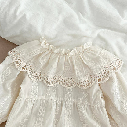 2023 neue Frühjahr 0-24 M Baby Mädchen Kleidung Infant Baby Mädchen Overall Lange Ärmeln Baumwolle Stickerei Neugeborenen baby Mädchen Bodys.