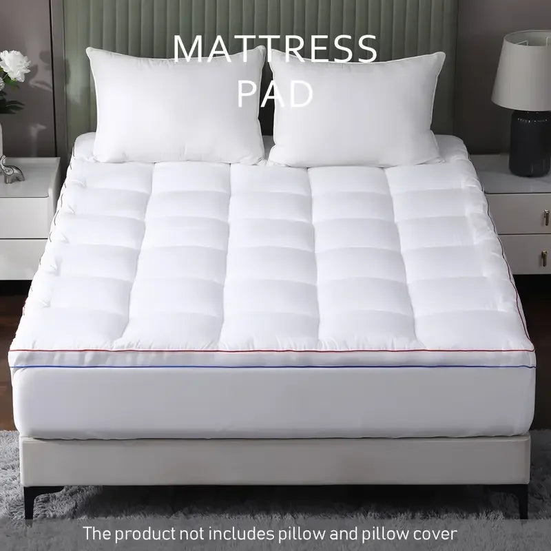 Cooling Mattress Topper , Extra Thick Mattress Pad Pillow Top Mattress Cover Quilted Fitted Mattress Protector.