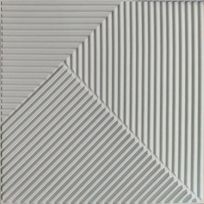 10pcs Diamond Design Decorated 3D Wallpanel, 30cmx30cm Matte White/Black, Diy Home Decoration Wallboard