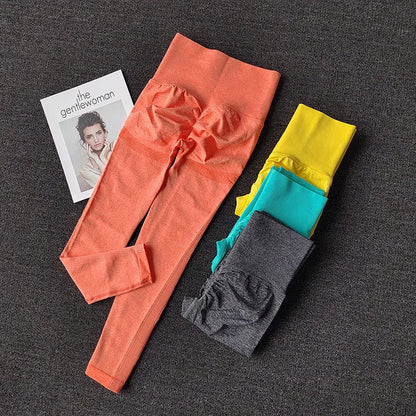 Nahtlose Damen-Leggings mit hoher Taille, schnell trocknend, elastisch, für Yoga, Fitness, Fitnessstudio, Jogginghose, Push-up-Leggings, Sportbekleidung.