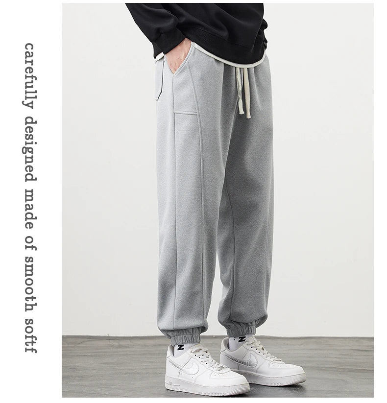 Winter Pants Men Stretch Fleece-lined Jogger Trouser Male Thick Warm Sport Large Size Big Plus 7XL Work Sportswear Sweatpant 8XL.