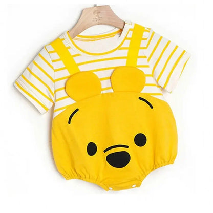 Baumwolle Neugeborenen Baby kurze Ärmel Dreieck Stram pler Junge Mädchen Cartoon Hosenträger Kleidung Overalls insgesamt ein Stück 0-24m.