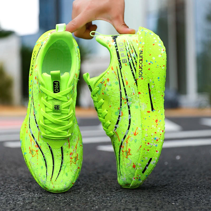 Supercritical E-TPU Marathon Running Shoes Men Women High-quality Road Jogging Shoes Light Comfy Sneakers Mesh Training Shoes.