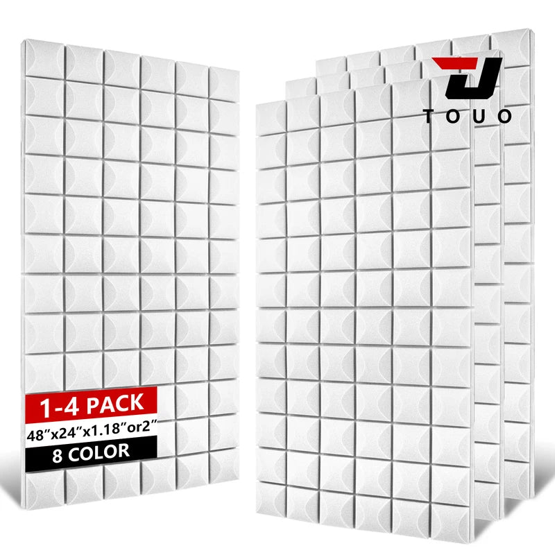 TOUO 1-4Pack Soundproof Acoustic Foam Panels Mushroom 47.2"x23.6" Wall Noise Insulation for Studio KTV Bar