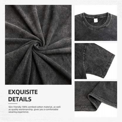 Silent Hill Washed T Shirt Streetwear Hip Hop Vintage T-Shirts Horror Movie Game Tees Tops Men Women Cotton Harajuku Printed.