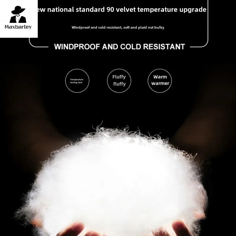 Winter Down Pants Men's Casual Waterproof Zipper Pocket Thick 90% Duck Down Cargo Pants Male Jogger Outdoor Warm Sports Pants.