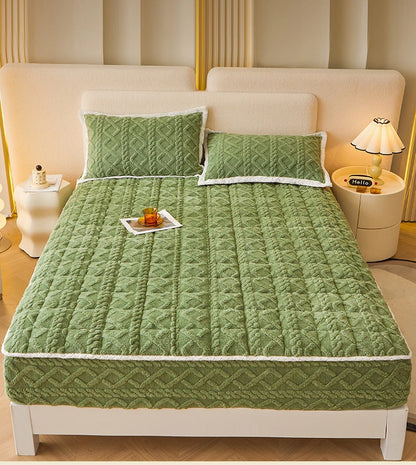 Milk Velvet Mixed With Cotton Home Bed Sheet Thickened Bed Cover Winter Velvet Mattress Coral Velvet Protective Bed Cover ZF606.