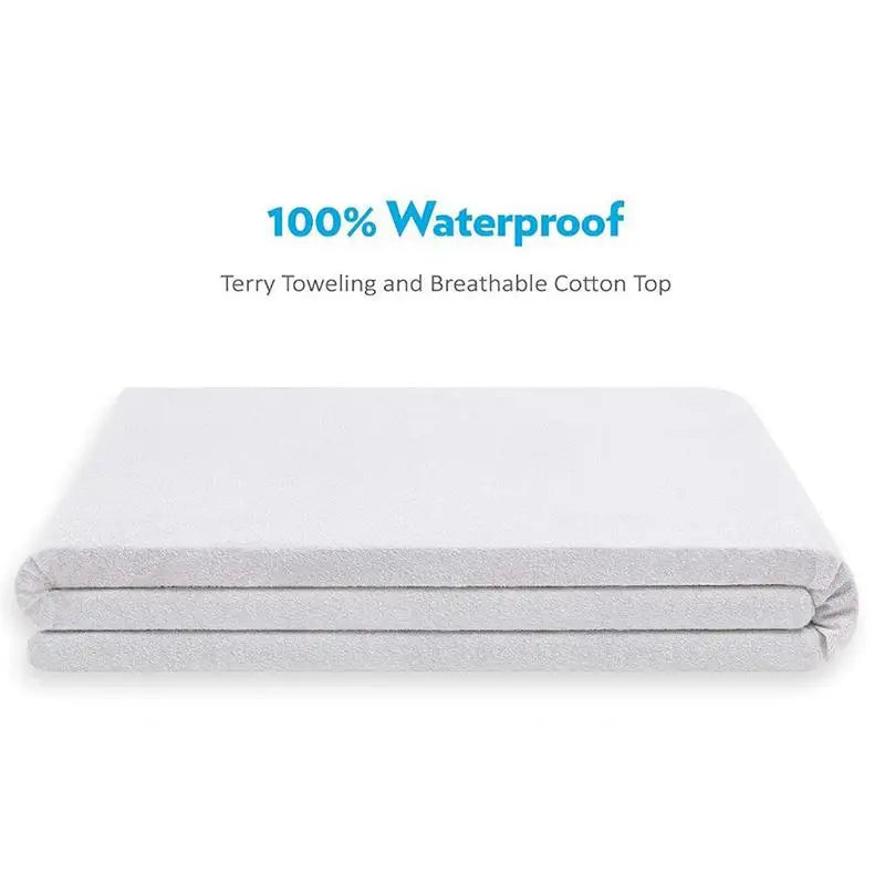 ALL Size Cotton Terry Waterproof Mattress Pad Cover Anti Mites Bed Sheet Waterproof Mattress Protector For Bed Mattress Topper.