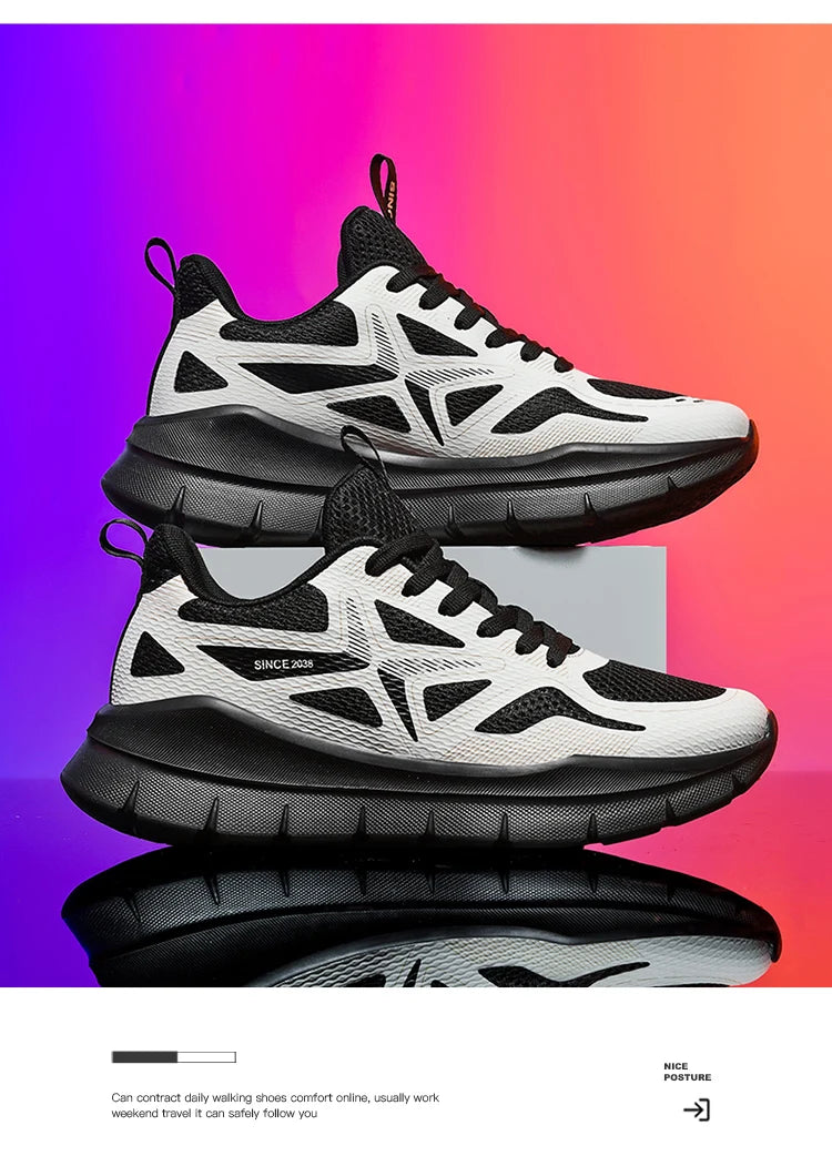 Men's Running Shoes Marathon Breathable Lightweight Women's Comfortable Casual Athletic Nonskid Walking Sports Sneakers.